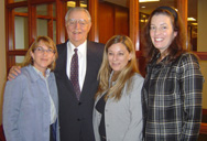 crew with former vice president Walter Mondale